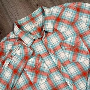 Tecovas Shirt Men’s XXXL Western Pearl Snap Plaid Flannel Cowboy Long Sleeve